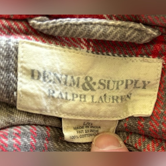 Ralph Lauren Denim & Supply Plaid Shirt Size L - Picture 4 of 5